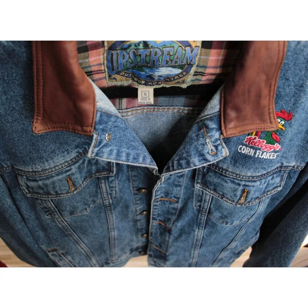 Vintage Corn Flakes Denim Trucker Jacket, Small,  Dunbrooke  Upstream‎